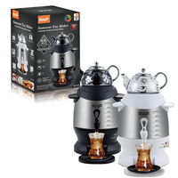 Samovar à thé Raf Brand Luxury Classic, design pratique, 1800 W, 6 L, robinet, acier inoxydable, céramique