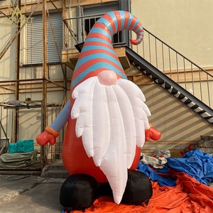 Gnome gonflable de Noël en forme personnalisée, Père Noël pour la décoration de la cour nocturne, idées d'éclairage - Product Image 6