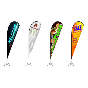 工厂价格新产品流行聚酯路边海滩花园个性化定制羽毛旗 - Product Image 4