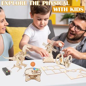 Kits Scientifiques <span class=keywords><strong>pour</strong></span> Enfants, Ensemble de Construction de <span class=keywords><strong>Robot</strong></span> DIY 6 Pièces, <span class=keywords><strong>Kit</strong></span> d'Expériences STEM, Jouets en Bois 3D <span class=keywords><strong>pour</strong></span> Garçons de 8 à 14 Ans - Product Image 4