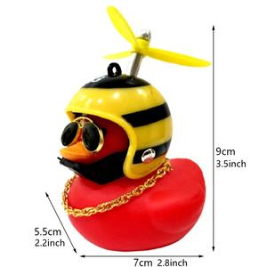 Pato Pequeño Amarillo para <span class=keywords><strong>Bicicleta</strong></span> con <span class=keywords><strong>Casco</strong></span> de Hélice Adorno Rompevientos Decoración para Bici Moto Ciclismo Accesorios - Product Image 6