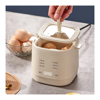 Pemasak Telur Cepat Rumah Tangga, Pemasak Telur Mini 300W untuk Telur Kukus, Pemasak Telur Pintar Otomatis Penuh, Mesin Perebus Telur Elektrik