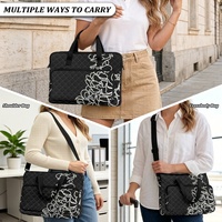 Sac à dos pour ordinateur portable brodé, souple, durable, portable, multifonctionnel, imprimé marguerite hawaïenne, personnalisable