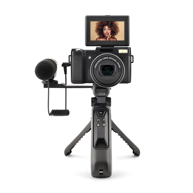4K Vlog Digital Video Camera With 3.0'' Rotation Screen and Remoter Control Sd Card HD Digital Zoom Camera 48MP Pixels Camera