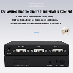 Conmutador <span class=keywords><strong>Dvi</strong></span> 2 en 1 Salida 2x12 <span class=keywords><strong>Puerto</strong></span> Frecuencia compartida 4K 1080p Conmutación automática con control remoto - Product Image 3