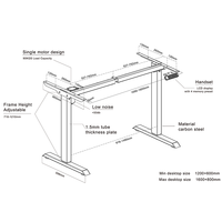 Cadre de bureau électrique à moteur unique réglable en hauteur, pour maison ou bureau, nouveauté