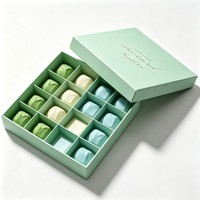 Boîte à chocolat sucré de qualité supérieure avec séparateurs, emballage cadeau en papier personnalisé pour confiseries