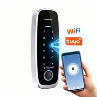 Contrôleur d'accès intelligent compatible WiFi Tuya APP avec carte/code/smartphone, clavier RFID, application Smart Life