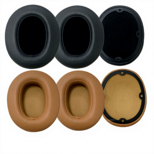 Ear <b>Pads</b> For Edifier W830BT W860NB Headphones Black And Brown Replacement Protein Leather Ear <b>Cushions</b> With Noise Isolation - Product Image 1