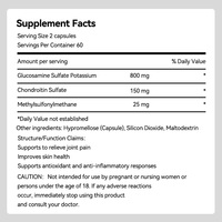 Dismok OEM Glucosamine Chondroïtine Capsules de soutien articulaire et de santé osseuse pour adultes - Amélioration de la densité osseuse 120 capsules/flacon