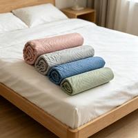 Parure de draps de luxe en mélange de polyester pour lit Queen, 4 pièces, 300 fils, motif feuillage pastoral, taies d'oreiller personnalisables