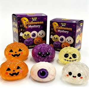 Juguete Sensorial de Halloween con Purpurina, Calabaza y Ojo, Juguete Blandito Antiestrés, Temática Espeluznante, para Regalos, Caja Sorpresa Misteriosa - Product Image 6