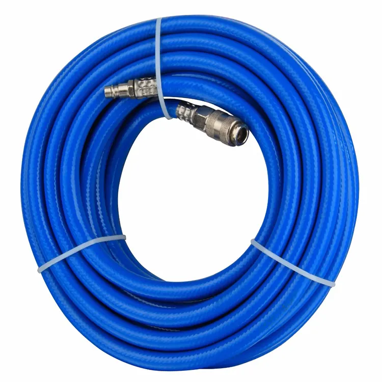 Manguera de aire de poliuretano para compresor de aire, tubo de goma de pvc, azul, 300 PSI, neumática