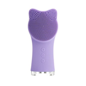Mini brosse nettoyante faciale en silicone, brosse vibrante pour le visage, nettoyage en profondeur, brosses de nettoyage en forme d'oreilles de chat - Product Image 6