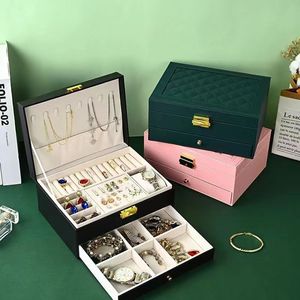 Large capacity jewelry <b>box</b>, drawer-style, new style, ring, necklace, <b>earring</b>, children's storage <b>box</b>, high-end dustproof <b>box</b> - Product Image 1