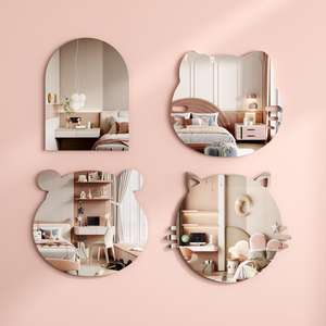 Espejo irrompible sin vidrio para bebé, decoración de pared para el hogar, autoadhesivo personalizado, espejo acrílico, pegatina de pared - Product Image 2