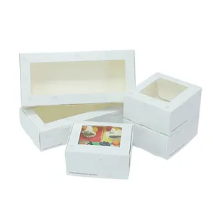 Superior quality rectangular shape paper cake box single wall small cake boxes 10 x 10 x 5