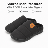 Chaussures d'intérieur personnalisées en mousse à mémoire de forme, chaudes et douillettes, pour l'automne et l'hiver, imperméables, à la mode, avec semelle extérieure en TPR antidérapante et recyclable, vente en gros