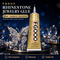 Adhésif pour bijoux Zhanlida FGOOO 50 ml, adhésif pour strass, collage de métal, cuir, tissu, pierre plastique, faible odeur, adhésif non corrosif