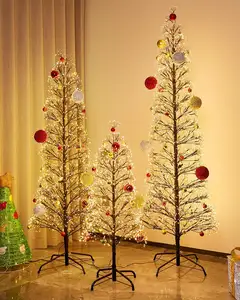 6 FT Warm White Christmas LED Tree Light Indoor Outdoor Christmas Tree Light For Home Holiday Decoration