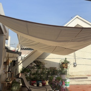 <span class=keywords><strong>Voile</strong></span> d'<span class=keywords><strong>ombrage</strong></span> de jardin 100% HDPE beige et blanc <span class=keywords><strong>5x5</strong></span>, haute qualité, meilleur prix, protection solaire extérieure pour n'importe où - Product Image 6