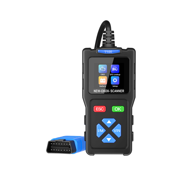 Universal Car OBD2/EOBD Scanner Diagnostic Tool T100 with 1 Year Warranty LCD Display & Live Data for Engine Fault Code Reading