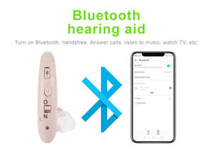 سماعات أذن مقاومة للماء سماعات أذن غير مرئية BTE مع سدادة أذن قابل لإعادة الشحن مُضخم صوت صغير الحجم سماعات أذن لاسلكية مزودة بلوتوث - Product Image 3