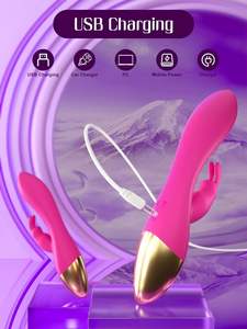 Vibrador de conejo a prueba de agua OEM/ODM-Estimulador de clítoris recargable con vibración dual, masajeador de punto G, juguete sexual para adultos para mujeres - Product Image 6