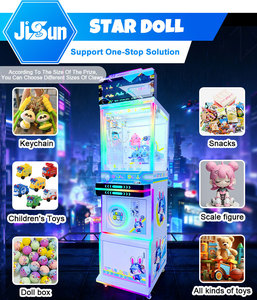 金属製プラスチック製ミニクレーンゲームベース、取り外し可能なコイン式アーケード、内蔵マイク、ライトアップスピーカー、点滅ライト、英語対応 - Product Image 3