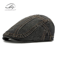 Gorra de hombre y mujer de PU con efecto lavado, transpirable, estilo coreano, vintage, artística, para primavera/otoño, gorra casual con visera de pato.