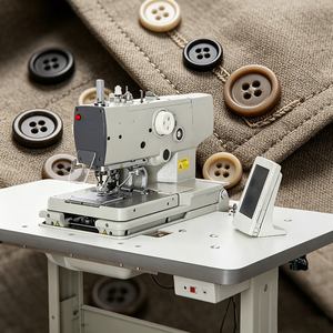 Machine à coudre industrielle pour boutonnières, prix de vente directe, machine à boutonnières à point noué à entraînement direct en stock - Product Image 5