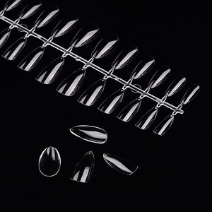 Boîte de faux ongles en gel, forme stiletto, taille moyenne, effilés, style French, couvrance totale, pour extension à presser, kit d'outils artificiels pour manucure de salon - Product Image 5