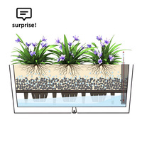 Pot de fleurs applique murale en plastique, décor artificiel d'arrosage automatique, jardin, jardinière pour l'extérieur