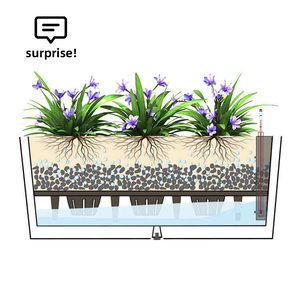 <span class=keywords><strong>Pot</strong></span> de fleurs applique murale en plastique, décor artificiel d'arrosage automatique, jardin, jardinière pour l'extérieur - Product Image 2