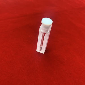 Cuvette aliran kuarsa sel kuarsa mikro 45mm * 12.5mm * 12.5mm harga bagus dengan pasir dinding buram dengan Stopper - Product Image 1