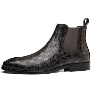 Nouvelles bottes formelles pour hommes de grande taille, chaussures décontractées de style britannique à la mode, bottines Chelsea tendance - Product Image 5
