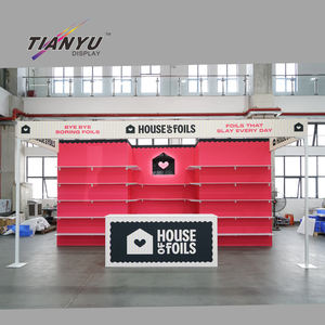 Estanterías Plegables <span class=keywords><strong>de</strong></span> Pared a Buen Precio, Blancas, para Eventos, Exhibiciones, Exhibición <span class=keywords><strong>de</strong></span> Gafas, Stand <span class=keywords><strong>de</strong></span> Ferias Comerciales con Retroiluminación - Product Image 3