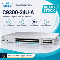 Nuevo Switch Ethernet Cisco Catalyst C9300-24U-A Original, 24 Puertos Gigabit UPOE 60W, Network Advantage