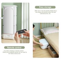Séchoir à vêtements compact et portable électrique à vapeur automatique avec contrôle par minuterie et UV
