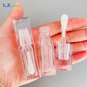 LZ Pack – Tubes de Gloss à lèvres transparents, grande baguette, 8ml carrés de luxe, Tubes de Gloss à lèvres personnalisés pour emballage de crème cosmétique