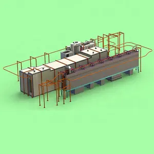 Ligne de production de revêtement en poudre électrostatique automatique personnalisé système de peinture avec tunnel de pulvérisation de prétraitement