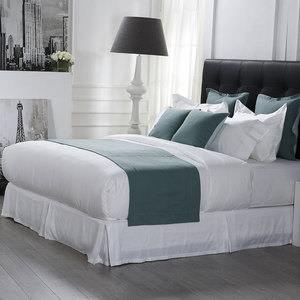 Khách sạn sang trọng bộ đồ giường Linen 600tc tinh khiết bông Vua Kích thước tấm Ga Trải Giường cho khách sạn năm sao - Product Image 4