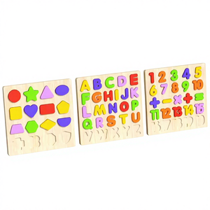 Rompecabezas <span class=keywords><strong>de</strong></span> <span class=keywords><strong>Madera</strong></span> 3D Montessori para Niños, Tablero <span class=keywords><strong>de</strong></span> <span class=keywords><strong>Letras</strong></span> y Números del Alfabeto, Pintura Ecológica, Juguetes Educativos <span class=keywords><strong>de</strong></span> Geometría Cognitiva Temprana - Product Image 4