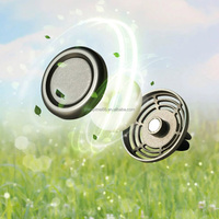 Nouveau diffuseur de parfum universel rond en alliage de zinc anti-argenté pour voiture, désodorisant à clipser sur grille d'aération