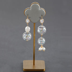 M1060 Grosir Pengait Anting Logam Warna Emas Perak dengan Zirkon untuk Aksesoris Pembuatan Perhiasan 10pcs/lot - Product Image 2