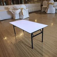 Table de banquet pliante en PVC durable bon marché Offres Spéciales Table rectangulaire en contreplaqué