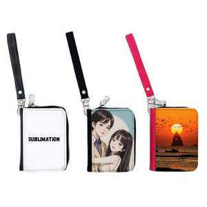 Monedero de Cuero PU Personalizado con Impresión, Monedero Sublimable en Blanco de 3*4 Pulgadas, Llavero para Monedas para Niños - Product Image 1