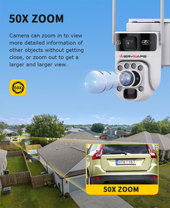 WERYSAFE 8MP 4G/Wifi Solar CMOS Camera Dual Lens 4K 50X Zoom PIR Human Tracking Night Vision Color Security PTZ Cloud - Product Image 3