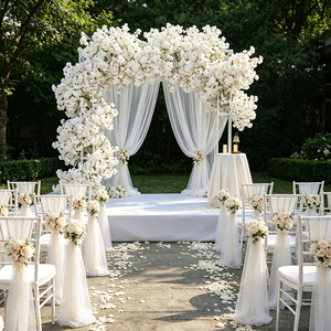 DKB Artificial Flowers Wholesale White Cherry blossom decoration High End Artificial Flowers For Wedding Party Decoration - Product Image 1