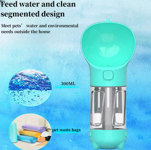 Cina fabbrica all'ingrosso facile da pulire Multi capacità di colore cane viaggio all'aperto 4 In 1 portatile cane Pet bottiglia d'acqua con cibo per cani - Product Image 5